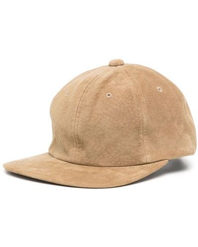 Beams Plus Logo-embroidered Suede Cap - Natural