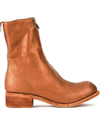 Guidi Bottines à fermeture arrière zippée - Jaune