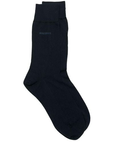 BOSS Logo-print Ankle Socks - Black