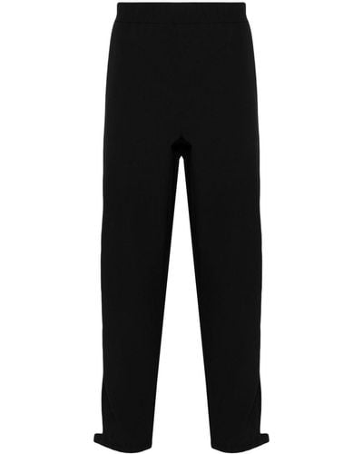 Calvin Klein Embroidered-Logo Track Trousers - Black