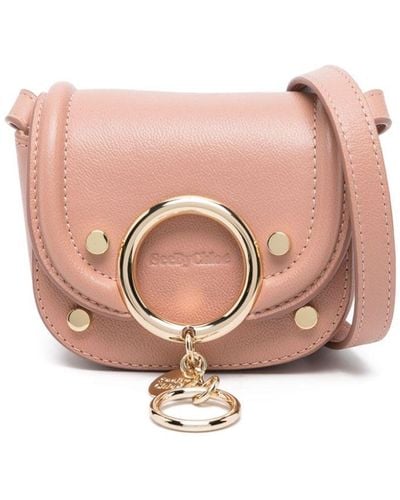 See By Chloé Mini Mara Leather Shoulder Bag - Pink