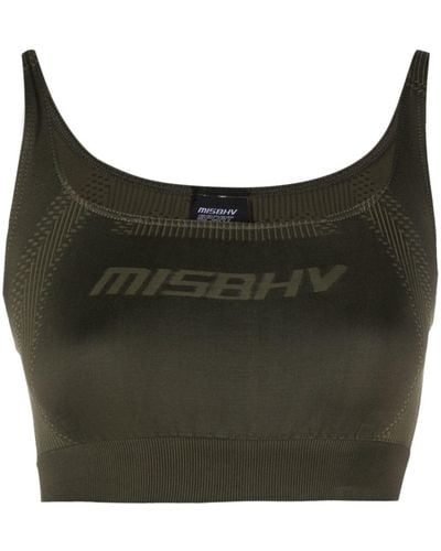 MISBHV Cropped-Top mit Logo-Print - Schwarz