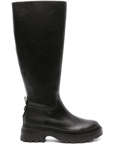 COACH Julietta Leather Boots - Black