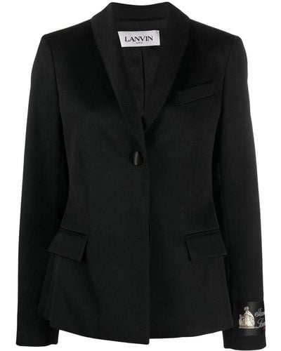 Lanvin Single-breasted Tailored Jacket - Black