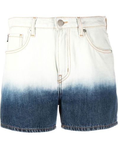Love Moschino Pantalones vaqueros cortos con efecto sombreado - Azul