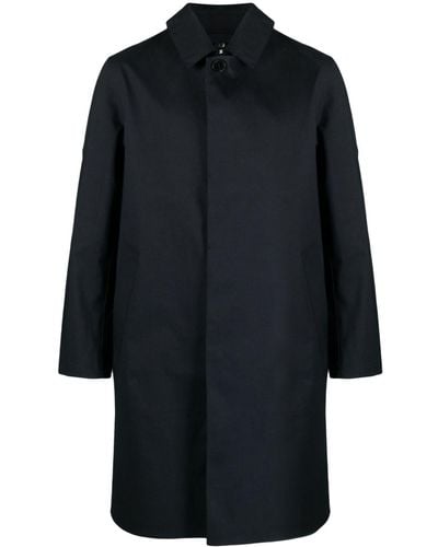 Mackintosh Single-breasted Cotton Trench Coat - Black