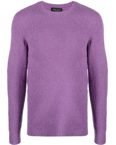 Roberto Collina Round-neck Cotton Sweater - Purple
