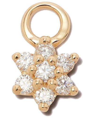 Maria Tash 18kt Yellow Gold Flower Diamond Charm - Metallic