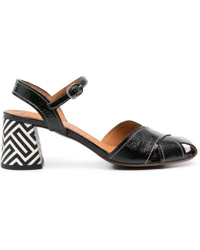 Chie Mihara Roley 60mm Patent Sandals - Black