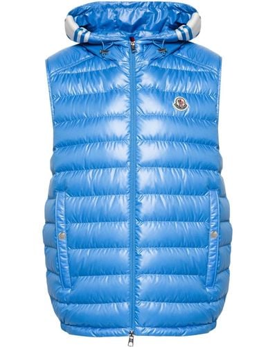 Moncler Clai Quilted Hooded Gilet - Blue