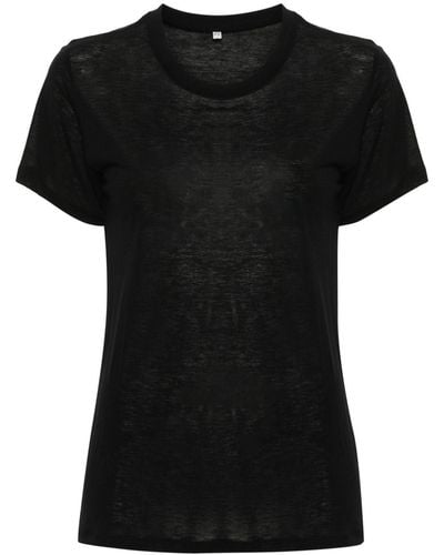 Baserange T-Shirt mit rundem Ausschnitt - Schwarz