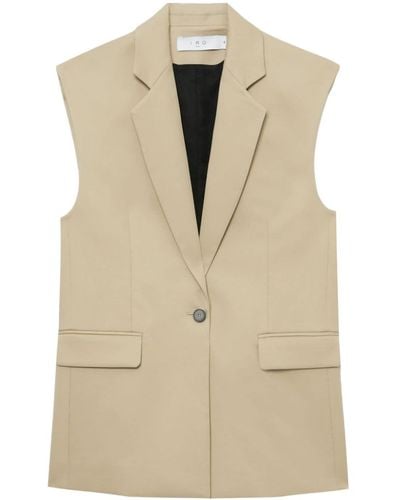IRO Sleeveless Tailored Jacket - Natural