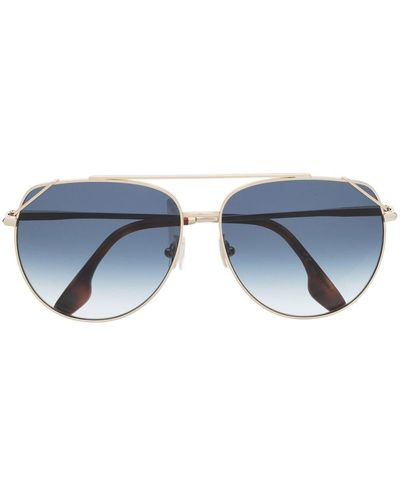 Victoria Beckham Vb230s Pilot-frame Sunglasses - Blue