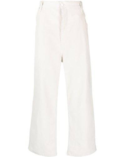 Ami Paris Corduroy Straight Trousers - White