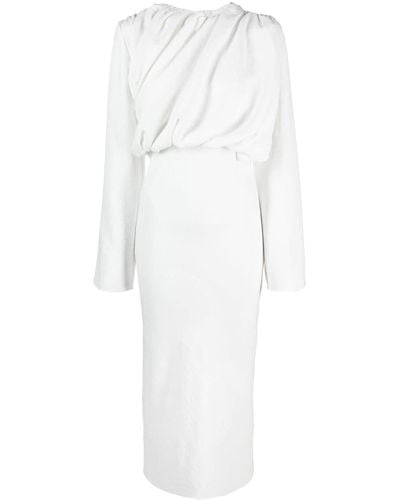 Paris Georgia Basics Ollie Drapped Midi Dress - White
