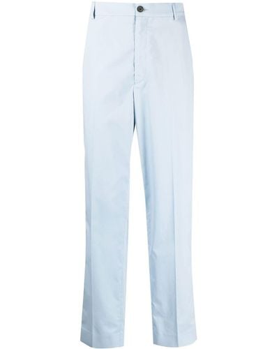 KENZO Straight-leg Cotton Pants - Blue