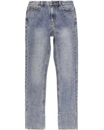 Ksubi Halbhohe Straight-Leg-Jeans - Blau