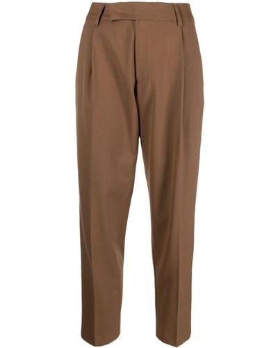 PT Torino Pantalones de vestir con corte slim - Marrón