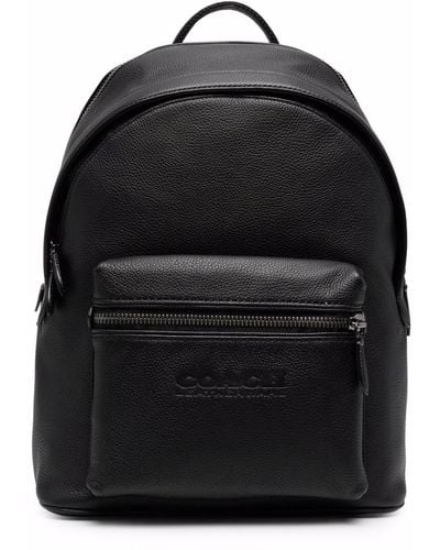 COACH Charter Leather Backpack - Black