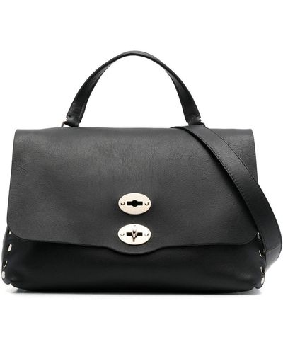 Zanellato Postina Leather Shoulder Bag - Black