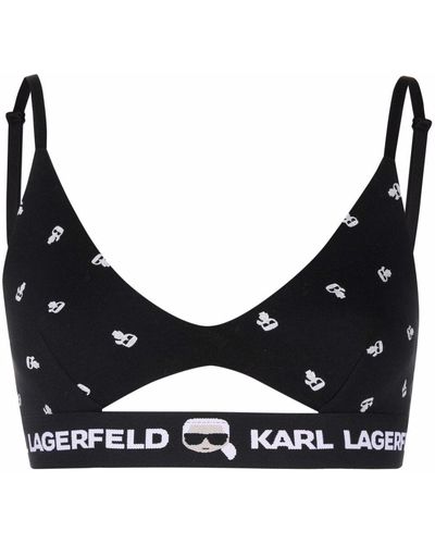 Karl Lagerfeld Ikonik ブラ - ブラック