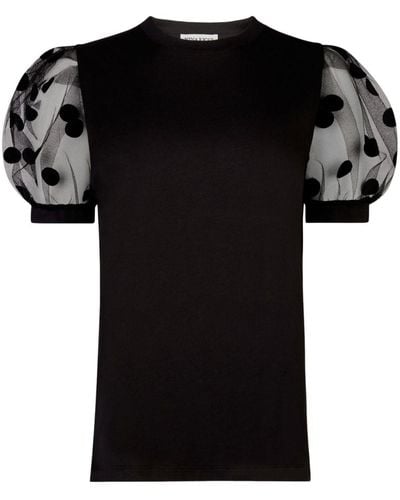 Nina Ricci T-Shirt mit Polka Dots - Schwarz