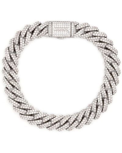 DARKAI Mini Prong Pavé Crystal Bracelet - Metallic