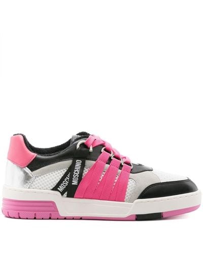 Moschino Leren Sneakers - Roze