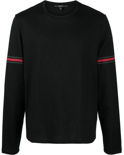 Gucci T-shirt en coton à rayures - Noir