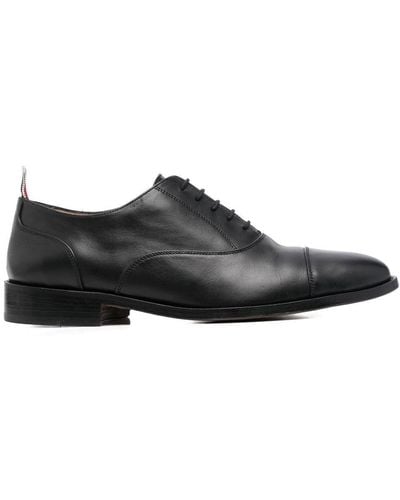 Thom Browne Zapatos con cordones y ribete de bucle - Negro