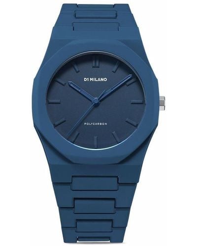 D1 Milano Polycarbon Navy Blue Horloge - Blauw