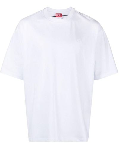 DIESEL T-Boggy-Megoval-D Katoenen T-shirt Met Print - Wit