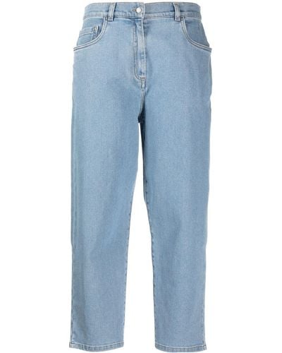 Fabiana Filippi Hoch geschnittene Cropped-Jeans - Blau