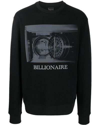 Billionaire Sweatshirt mit grafischem Print - Schwarz