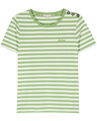 Barbour Gestreept T-shirt - Groen
