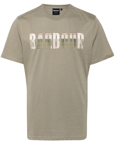 Barbour Logo-print Short-sleeved T-shirt - Grey
