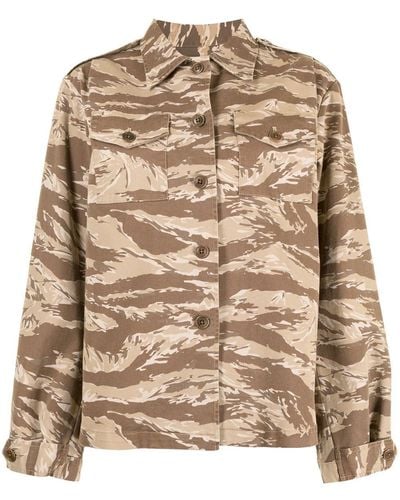 Nili Lotan Camicia con stampa camouflage - Marrone