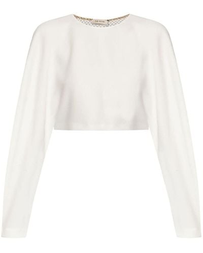 The Mannei Javier Cropped Top - White
