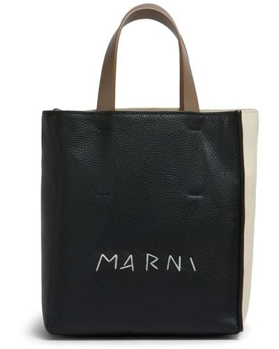 Marni Contrasting Tote Bag - Black