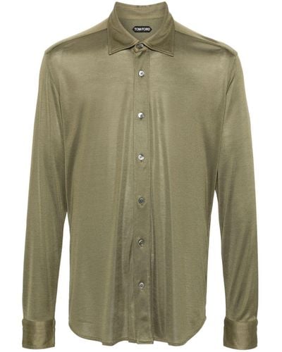 Tom Ford Zijden Overhemd - Groen