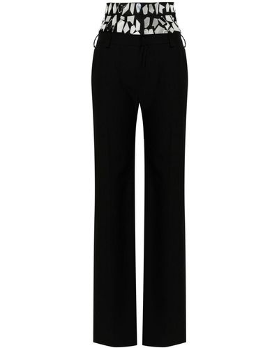 Loulou Double-waist Tailored Pants - Black