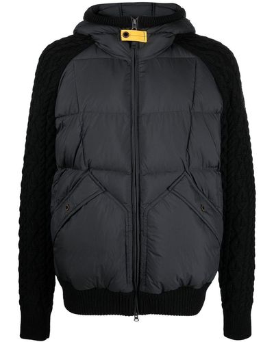 Parajumpers Wool-panel Puffer Jacket - Black