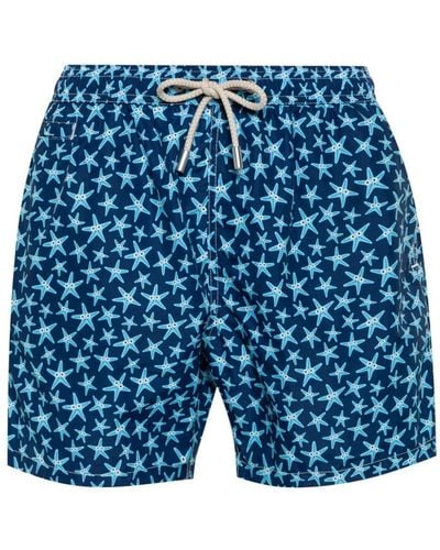 Mc2 Saint Barth Starfish-print Swim Shorts - Blue
