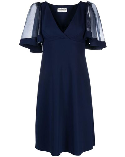 La Petite Robe Di Chiara Boni Robe Rema à manches amples - Bleu