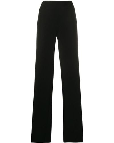 Emporio Armani Pantalon ample à taille haute - Noir