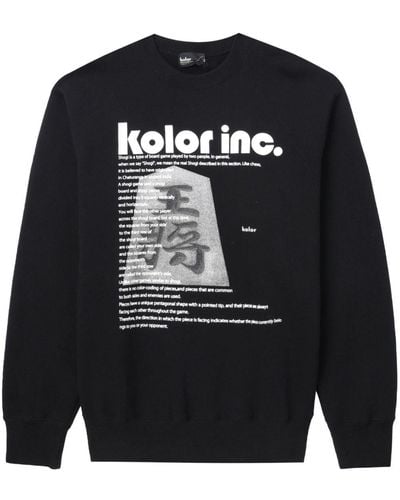 Kolor Sweatshirt mit Logo-Print - Schwarz