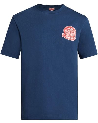 KENZO T-shirt Met Logopatch - Blauw