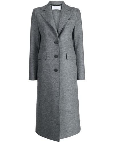 Harris Wharf London Single-breasted Virgin Wool Coat - Grey
