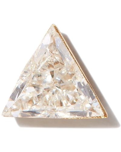 Maria Tash Pendiente Triangle Diamond Stud en oro de 18kt - Metálico