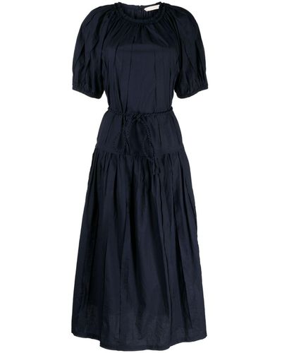 Ulla Johnson Issa Short-sleeves Cotton Midi Dress - Blue